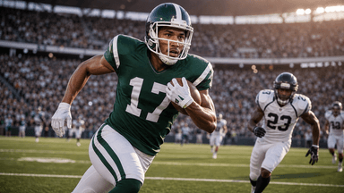Mark Jacobs football action photo