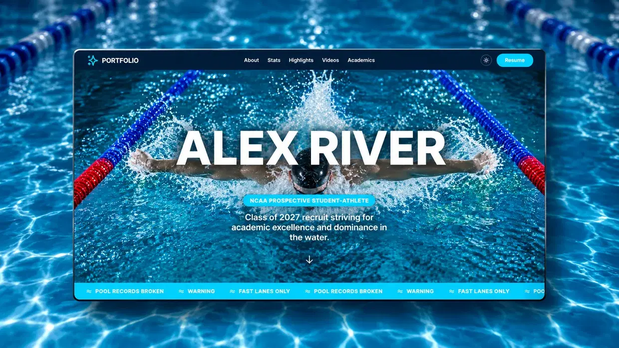 Swimming Lane Template
